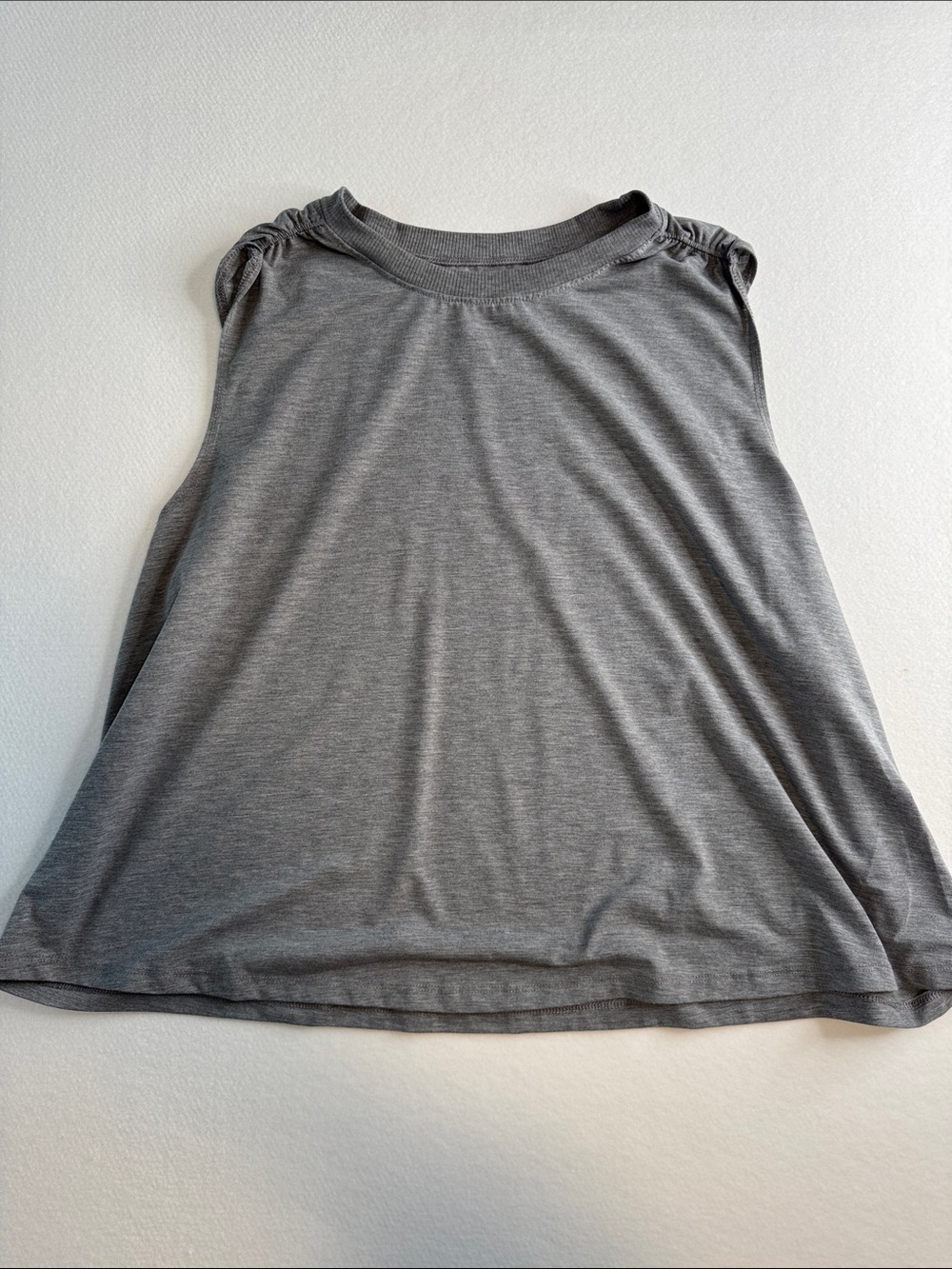 all in motion Grey Ruched Shoulder Athletic Tank